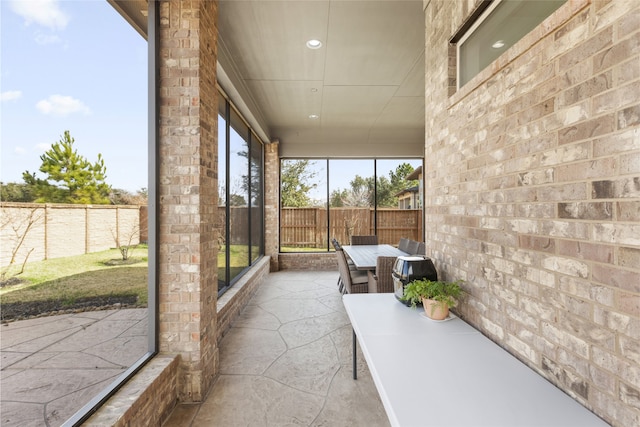 view of sunroom