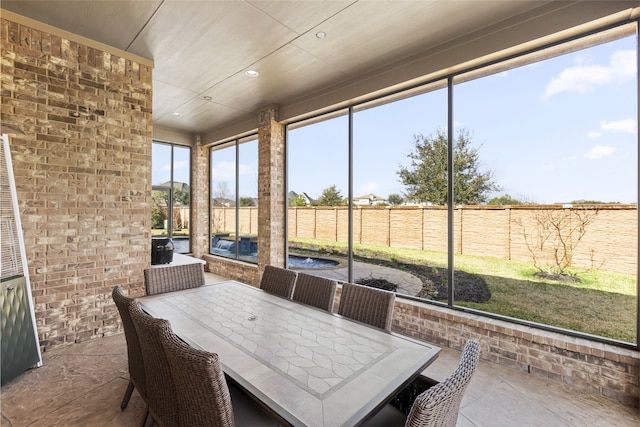 view of sunroom