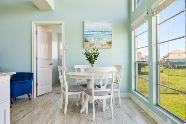 dining room featuring light wood-type flooring