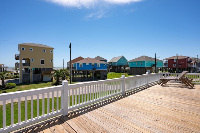 deck featuring a yard