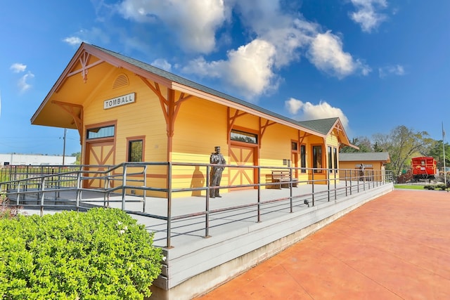 view of horse barn