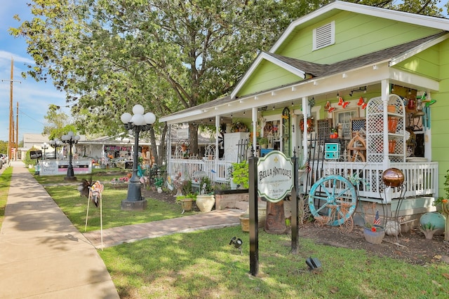 exterior space with a porch