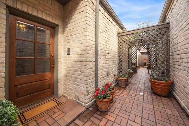 view of doorway to property