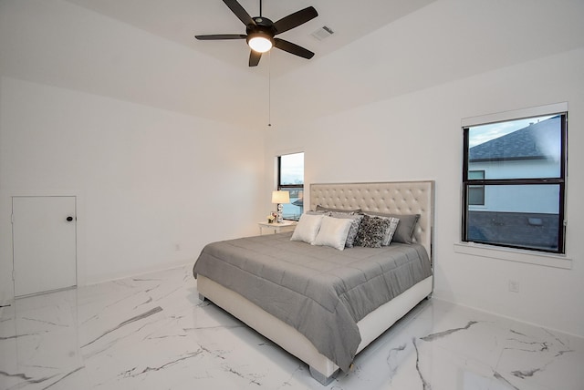 bedroom with ceiling fan