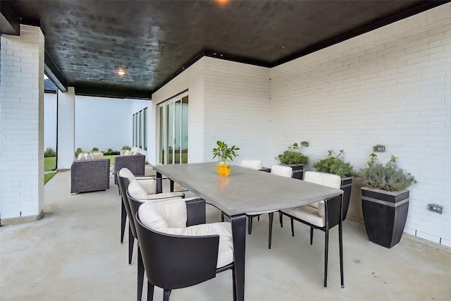 view of patio / terrace featuring an outdoor hangout area