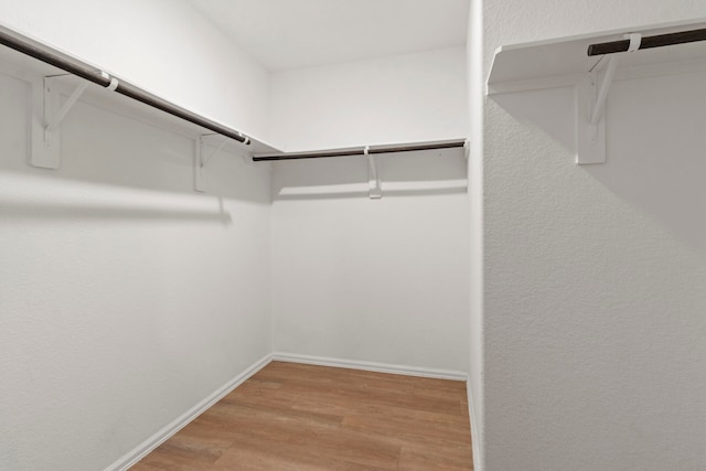 walk in closet featuring light hardwood / wood-style floors