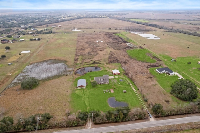 aerial view featuring a rural view