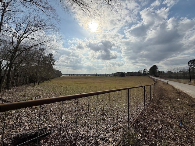 view of yard featuring a rural view