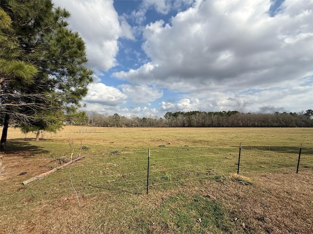 view of yard featuring a rural view