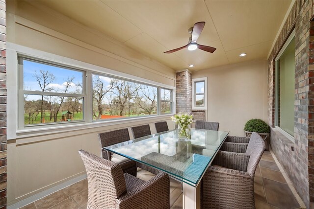 view of sunroom