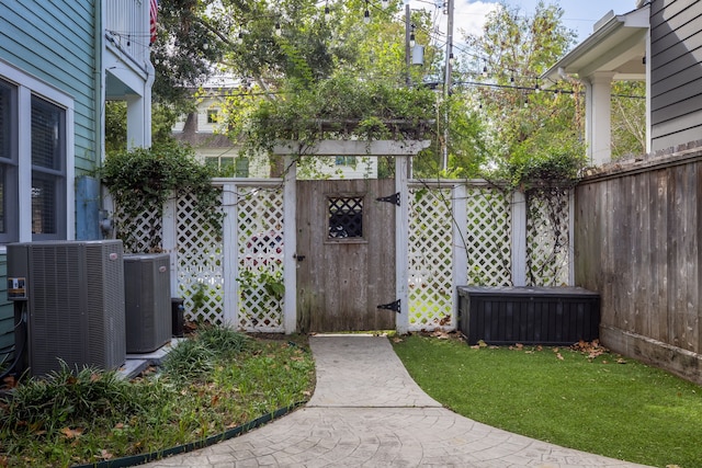 view of gate featuring central AC