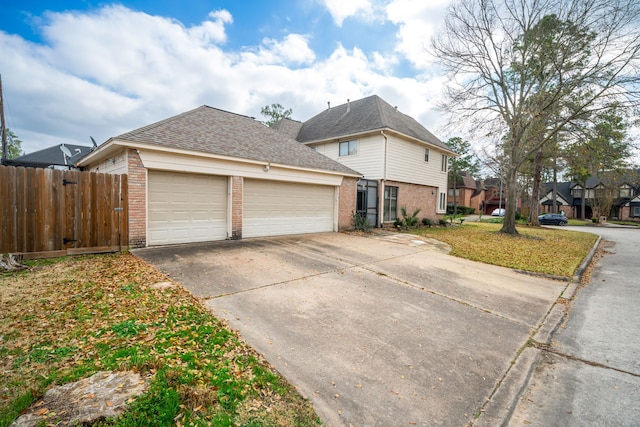 view of home's exterior with a garage