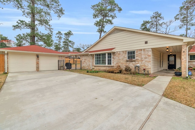 ranch-style house with a garage