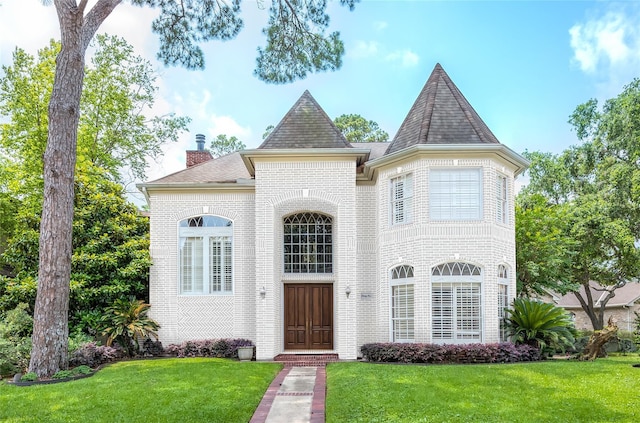 view of front of house featuring a front yard