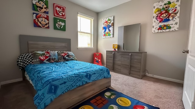 bedroom featuring carpet flooring