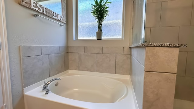 bathroom with a bathing tub