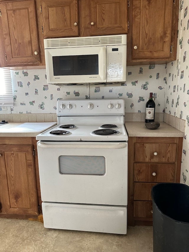 kitchen with white appliances