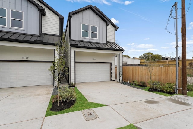 view of front of house featuring a garage