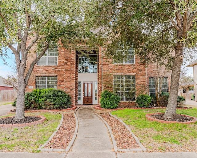 view of front of home with a front yard