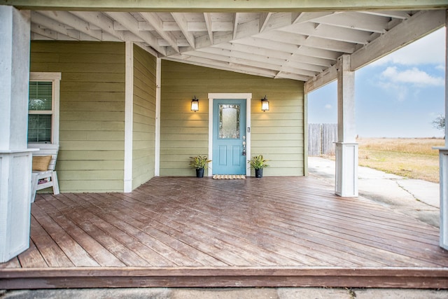 view of wooden terrace