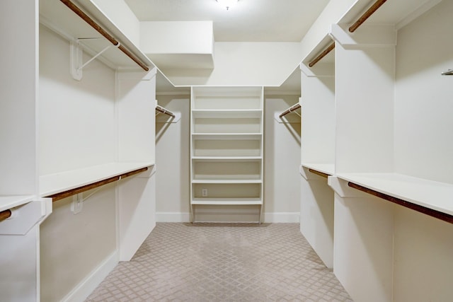 view of walk in closet