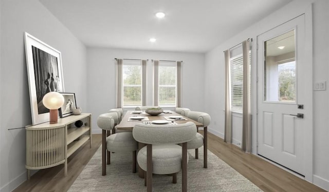 dining room featuring hardwood / wood-style floors