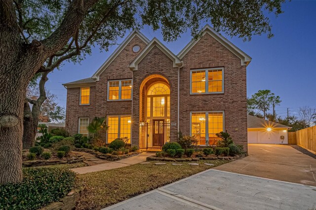 view of front of house featuring a garage