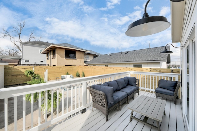 1819 Studewood St, Houston, TX 77008 - wooden terrace featuring an outdoor hangout area