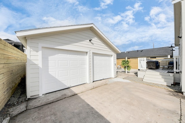 1819 Studewood St, Houston, TX 77008 - detached garage featuring fence