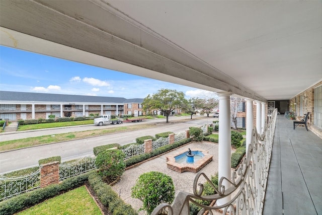 view of patio with covered porch