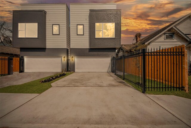 view of front facade with a garage