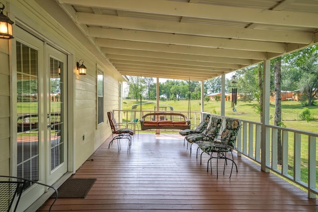 view of sunroom / solarium