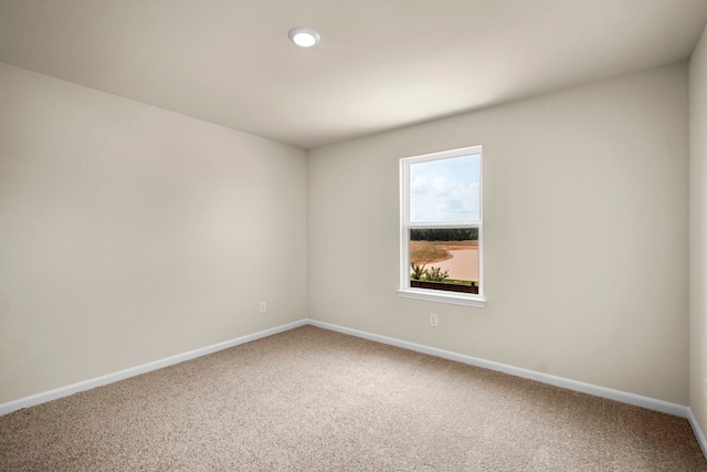 view of carpeted spare room