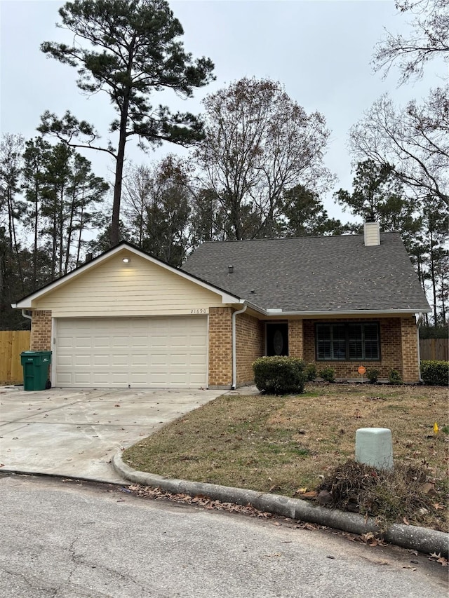 view of front facade with a garage