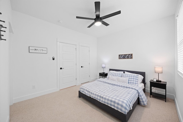 324 Neyland St, Houston, TX 77022 - bedroom featuring carpet flooring, baseboards, and a ceiling fan