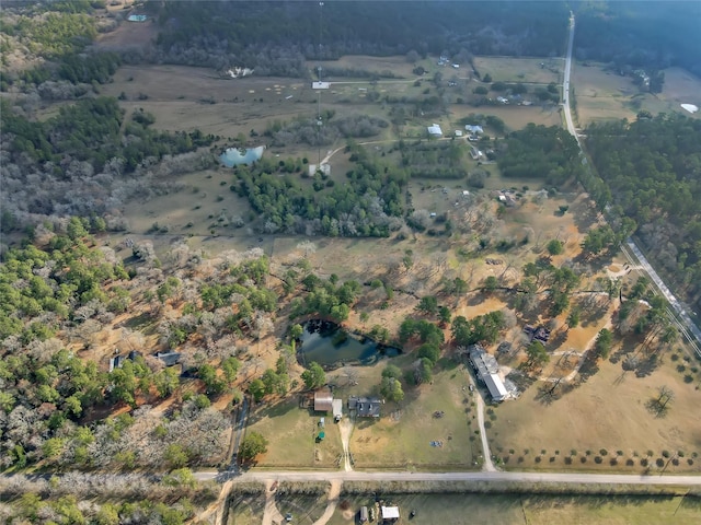 aerial view featuring a rural view