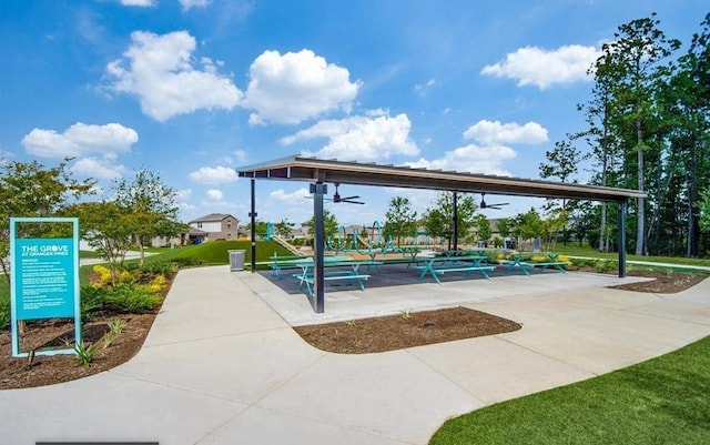 view of community featuring a playground