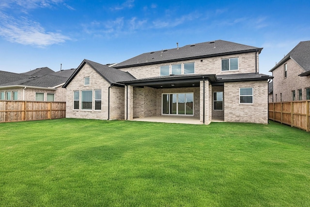 20406 Magnolia Flint Dr, Cypress, TX 77433 - rear view of property with a patio, a fenced backyard, and brick siding