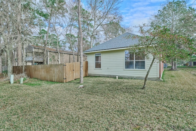 exterior space with a yard