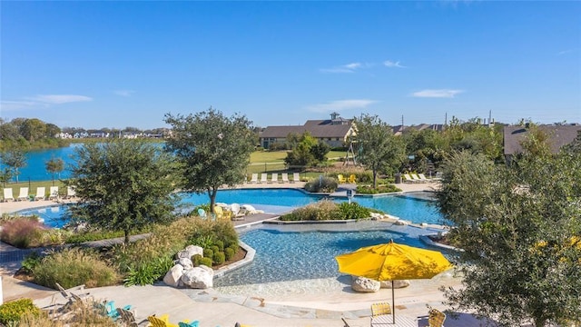 view of pool with a patio