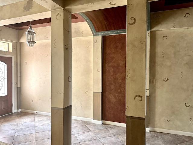 entrance foyer featuring light tile patterned floors