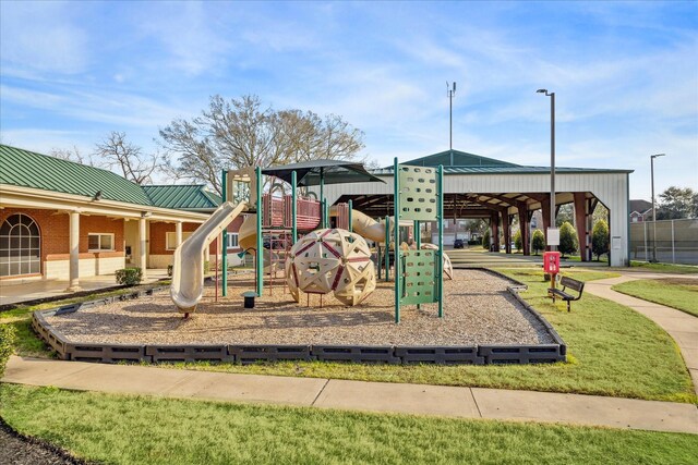 view of jungle gym