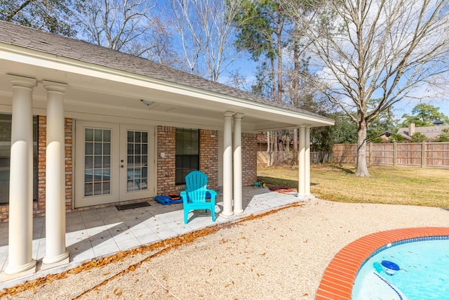 view of patio with french doors