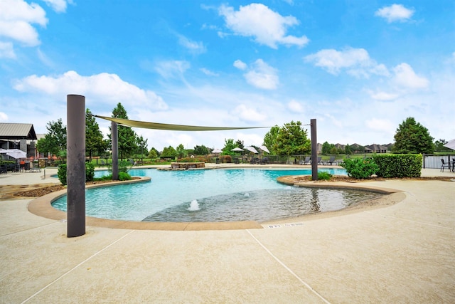 pool featuring fence