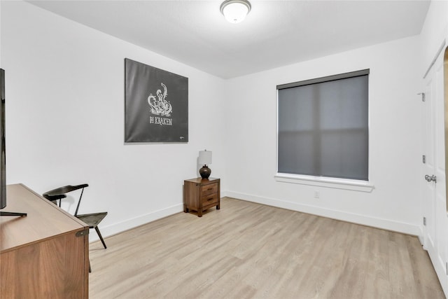 office area featuring light hardwood / wood-style flooring