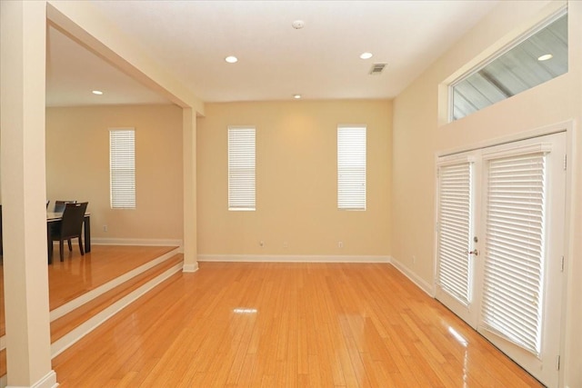 interior space featuring light hardwood / wood-style flooring