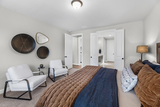 view of carpeted bedroom