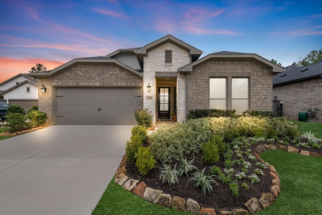 view of front of home featuring a garage