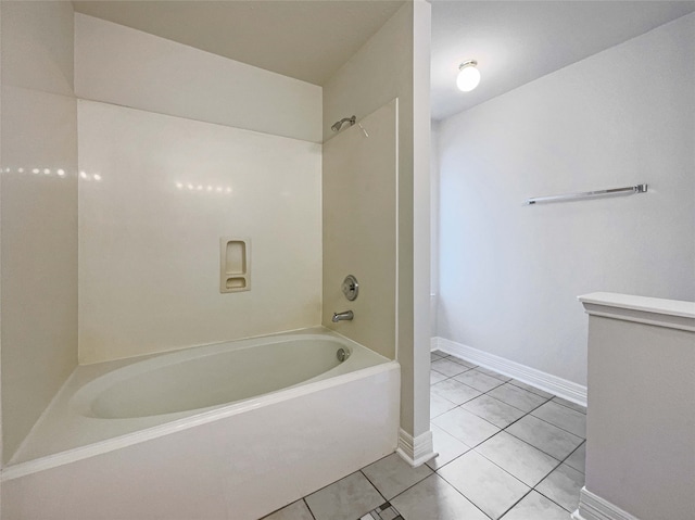 bathroom featuring tile patterned flooring and shower / washtub combination