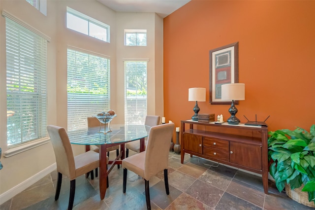 dining area with a healthy amount of sunlight